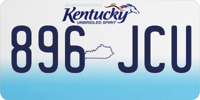 KY license plate 896JCU