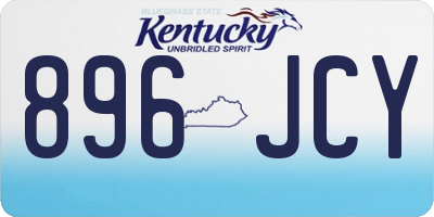 KY license plate 896JCY