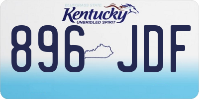 KY license plate 896JDF