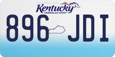 KY license plate 896JDI