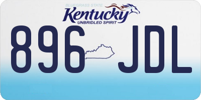 KY license plate 896JDL