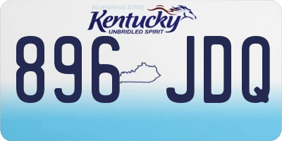 KY license plate 896JDQ