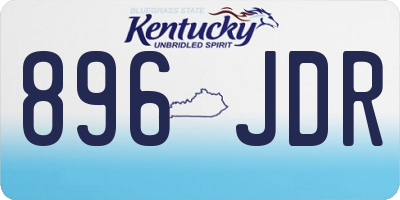 KY license plate 896JDR