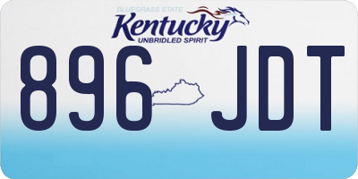 KY license plate 896JDT