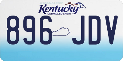 KY license plate 896JDV