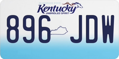 KY license plate 896JDW