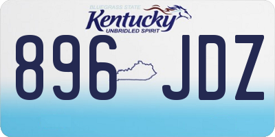 KY license plate 896JDZ