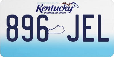 KY license plate 896JEL
