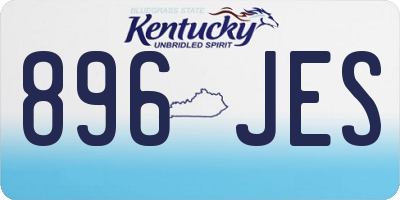 KY license plate 896JES