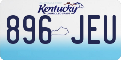 KY license plate 896JEU