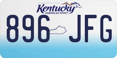KY license plate 896JFG