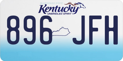 KY license plate 896JFH