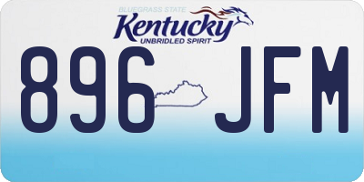 KY license plate 896JFM