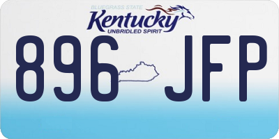 KY license plate 896JFP