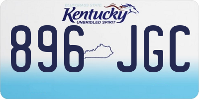 KY license plate 896JGC
