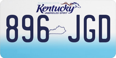 KY license plate 896JGD