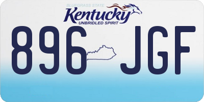 KY license plate 896JGF