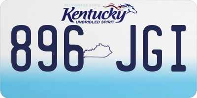KY license plate 896JGI