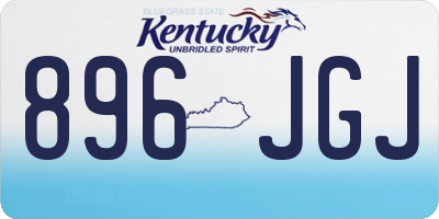 KY license plate 896JGJ
