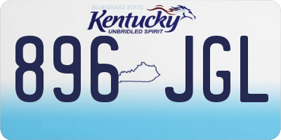 KY license plate 896JGL