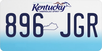 KY license plate 896JGR