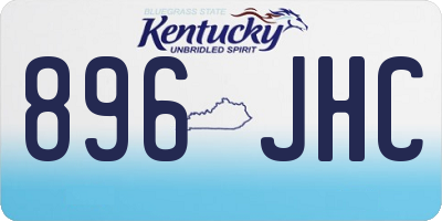 KY license plate 896JHC