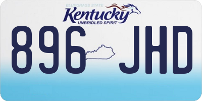 KY license plate 896JHD