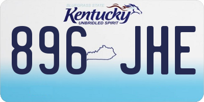 KY license plate 896JHE