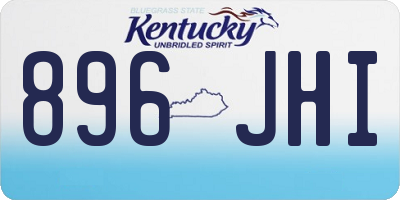 KY license plate 896JHI