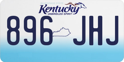 KY license plate 896JHJ