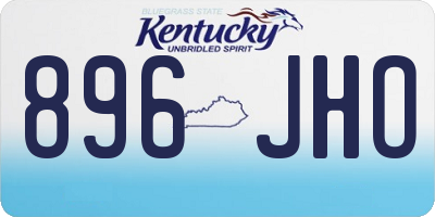 KY license plate 896JHO