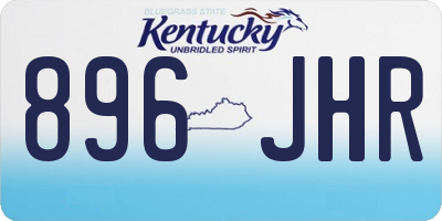 KY license plate 896JHR