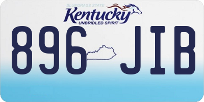 KY license plate 896JIB