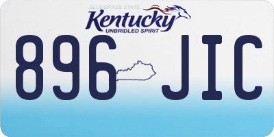 KY license plate 896JIC