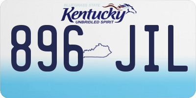 KY license plate 896JIL