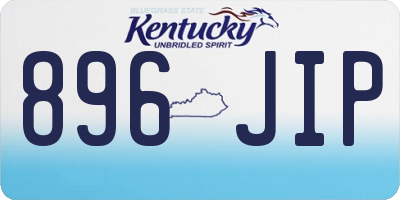 KY license plate 896JIP