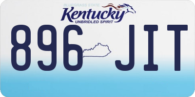 KY license plate 896JIT
