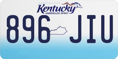 KY license plate 896JIU
