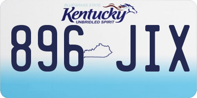 KY license plate 896JIX