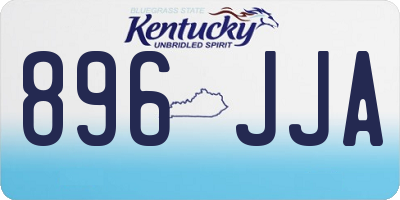 KY license plate 896JJA