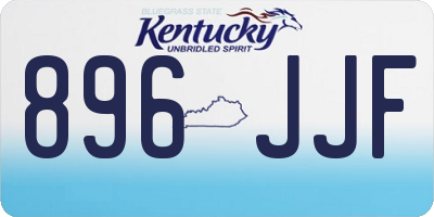 KY license plate 896JJF