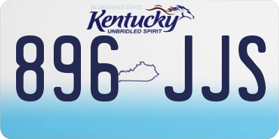 KY license plate 896JJS