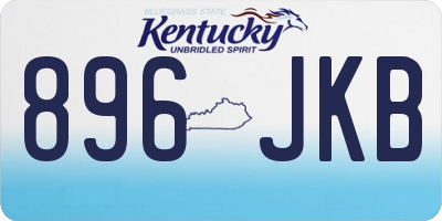 KY license plate 896JKB