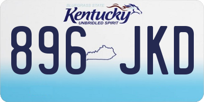 KY license plate 896JKD