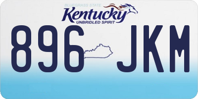 KY license plate 896JKM