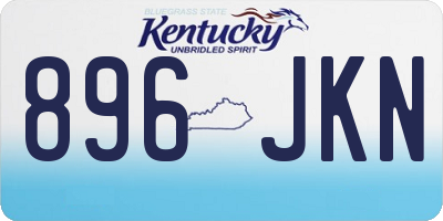 KY license plate 896JKN