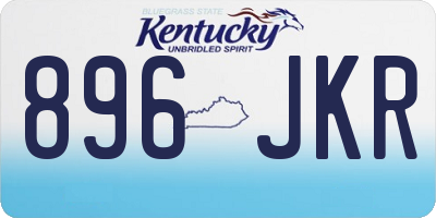 KY license plate 896JKR