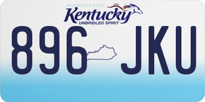 KY license plate 896JKU