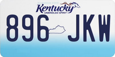 KY license plate 896JKW