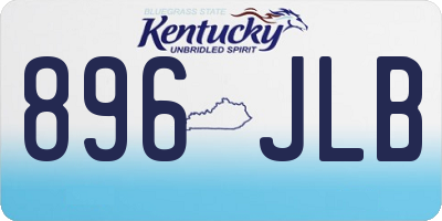 KY license plate 896JLB